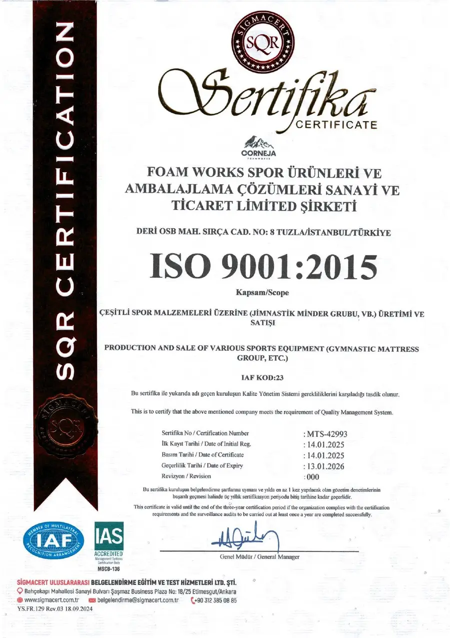 ISO 9001:2015 certificate